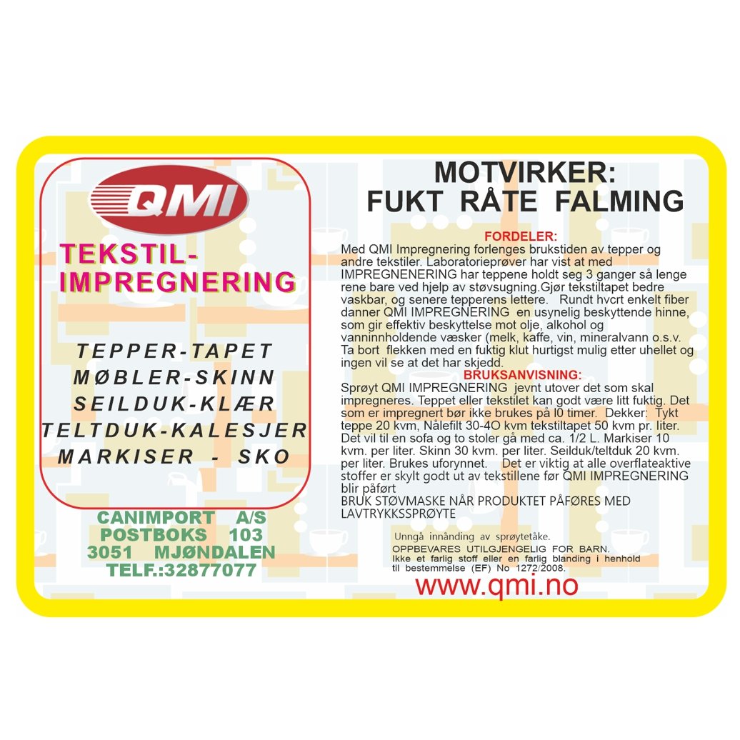 QMI IMPREGNERING AV TEKSTILER OG SKINN